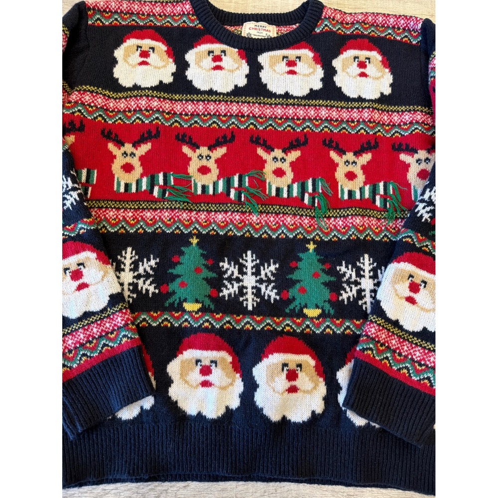 Daisys Boutique Mens Santa Reindeer Ugly Christmas Sweater XXL